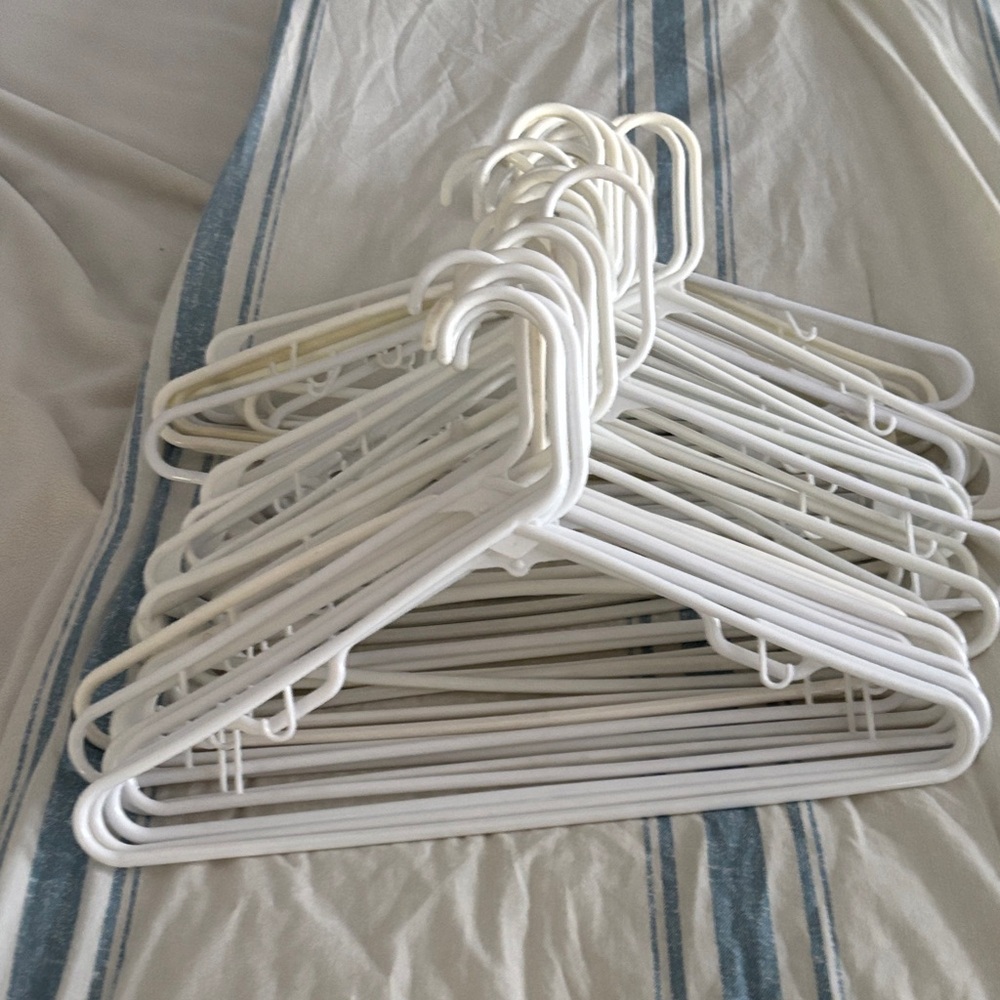 White Plastic Clothes Hangers